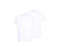 Tom Tailor Herren T-Shirt Uni Weiß – 100% Baumwolle – 2er Pack, Größe S