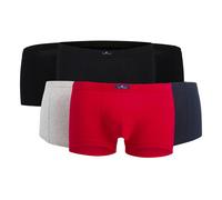TOM TAILOR Herren Shorts, 6er Pack - X-LASTIC, Boxer Briefs, Pants, Stretch Cotton Schwarz/Marine/Rot/Grau / S S Mehrfarbig
