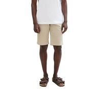 TOM TAILOR Herren Slim Chino Bermuda Shorts mit Stretch, beige structure print, 33