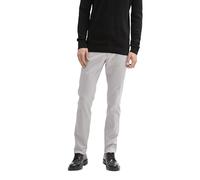 TOM TAILOR Herren Slim Fit Chino Hose aus Stretch Piqué mit Gürtel, 36168 - Artemis Grey Zig Zag Structure, 38/32