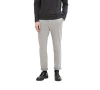 TOM TAILOR Herren Slim Fit Piqué Chino Hose im Jogger-Style mit Gummibund, 10813 - Light Asphalt Mélange, 34/32