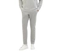TOM TAILOR Herren Slim Fit Piqué Chino Hose im Jogger-Style mit Gummibund, 12035 - Grey Heather Melange, 33/32