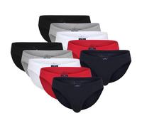 TOM TAILOR Herren Slip, 10er Pack - Mini Slip, Basic, einfarbig Blau/Weiß/Rot M