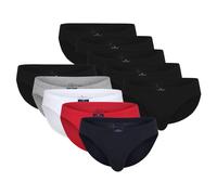 TOM TAILOR Herren Slip, 10er Pack - Mini Slip, Basic, einfarbig Blau/Weiß/Rot/Schwarz XL