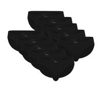 TOM TAILOR Herren Slip, 10er Pack - Mini Slip, Basic, einfarbig Schwarz XXL
