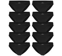 TOM TAILOR Herren Slips | 10er Pack (DE/NL/SE/PL, Alphanumerisch, L, Regular, Regular, 10 x schwarz)