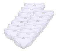 TOM TAILOR Herren Slips, 14er Pack - Mini-Slip, Briefs, Pure Cotton, Jersey, uni Weiß M