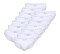 TOM TAILOR Herren Slips, 14er Pack - Mini-Slip, Briefs, Pure Cotton, Jersey, uni Weiß M