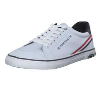 TOM TAILOR Herren Sneaker 5380050008 - atmungsaktive Schuhe für Männer - edle Business Schuhe - Bequeme Low Top Freizeitschuhe Weiß GR44