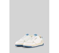 Sneaker TOM TAILOR "Tom Tailor Sneaker Low", Herren, Gr. 42, weiß, blau, Polyurethan, Schuhe Sneaker (61702021-42) weiß, blau