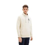 TOM TAILOR Herren Snood Sweatshirt mit Print, vintage beige, L