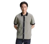 Strickjacke TOM TAILOR, Herren, Gr. XXL, small multicolor structure, Obermaterial: 100% Baumwolle, gestreift, regular fit taillenbedeckt, kontrastfarben, Strickjacken Strickjacke, mit Streifenmuster (