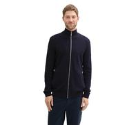 Tom Tailor Herren Strickjacke aus Baumwolle, 13160 - Knitted Navy Melange, L