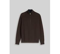 TOM TAILOR Herren Strickjacke aus Baumwolle, braun, Meliert, Gr. XXL