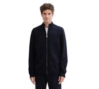 TOM TAILOR Herren Strickjacke mit Reißverschluss, 13160 - Knitted Navy Melange, M