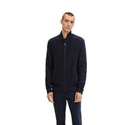 TOM TAILOR Herren Strickjacke mit Stehkragen aus Bio-Baumwolle