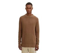 TOM TAILOR Herren Strickpullover mit Wolle 1033526, 18950 - Havana Brown Melange, XXL