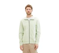 TOM TAILOR Herren Sweatjacke mit Stehkragen, 35169 - Tender Sea Green, L