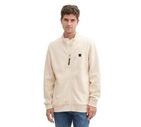 TOM TAILOR Herren 1043427 Sweatjacke mit Stehkragen und Reißverschluss, 27469-Smooth Light Sand, XXL