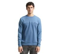 Tom Tailor - Crewneck Sweatshirt mit Struktur-Mix faded uniform blue - Gr. - L