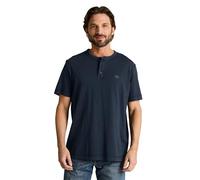 Tom Tailor - Henley T-Shirt mit Logo-Print navy tonal stripe - Gr. - XL