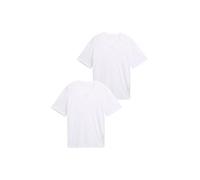 Tom Tailor Herren T-Shirt 20000 - 2er-Pack V-Ausschnitt Weiß S