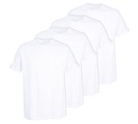 TOM TAILOR Herren T-Shirt, 4er Pack - Lucky T, Halbarm, Rundhals, einfarbig Weiß M