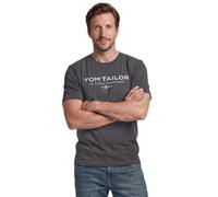 Tom Tailor Herren T-Shirt aus Baumwolle mit Logo-Print