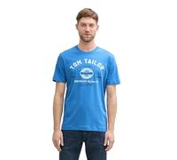 Tom Tailor Herren T-Shirt aus Baumwolle mit Logo-Print