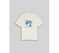 TOM TAILOR Herren T-Shirt mit Fotoprint, braun, Uni, Gr. XL