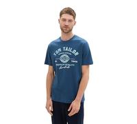 TOM TAILOR - T-Shirt mit Logo Print nighttime blue XXXL