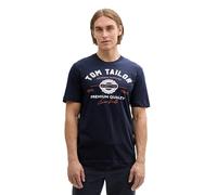 TOM TAILOR - T-Shirt mit Logo Print sky captain blue XXXL