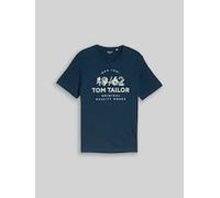 Tom Tailor PRINTED FINE STRIPE S 1050602-40036 Navy blue petrol injected (928354) Blau S