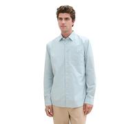TOM TAILOR Herren Tailliertes Hemd mit Twill,35976 - Dusty Mint fil a fil, M