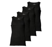 Tom Tailor Unterhemd 4er Pack Herren schwarz, S