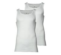 Tanktop TOM TAILOR "Montana", Herren, Gr. XL, weiß, Rippware, Obermaterial: 100% Baumwolle, unifarben, Basic, figurbetont hüftbedeckend, Rundhals, Tops Tanktop, Rundhalsausschnitt, slim fit, basic, el