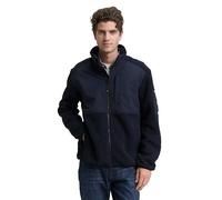Tom Tailor Regular Fit Webpelzjacke mit Stehkragen in Dunkelblau, Größe L