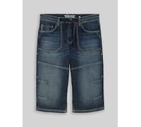 TOM TAILOR Herren TTMORRIS RELAXED Overknee Jeans Shorts mit Stretch, weiß, Uni, Gr. 33