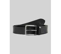 Ledergürtel mit Dornschließe Modell 'Scott' 85 men Black