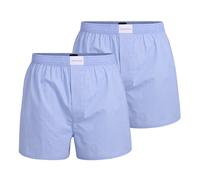 TOM TAILOR Herren Web-Boxershorts, 2er Pack - Pure Baumwolle, Westside C, kariert Blau 2XL