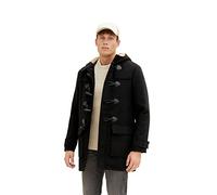 TOM TAILOR Herren Wollmantel Dufflecoat 1032508, 29999 - Black, M