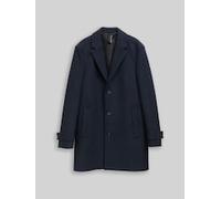 TOM TAILOR Herren Wollmantel mit Reverskragen, blau, Fischgrät, Gr. S