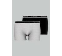 Boxershorts TOM TAILOR "Kentucky", Herren, Gr. 7 (XL), grau (schwarzgrau melange), Single Jersey, Obermaterial: 95% Baumwolle, 5% Elasthan, unifarben, Unterhosen, mit komfortabler Passform (53955915-7