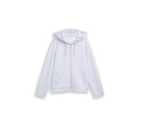 Kapuzensweatjacke TOM TAILOR "Regular", Damen, Gr. XL, soft dusty blau, Sweatware, Obermaterial: 51% Polyester, 42% Viskose, 7% Elasthan, unifarben, regular fit hüftbedeckend, Rundhals, Bündchen, Swea