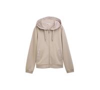 Tom Tailor - Hoodie Sweatjacke aus Scuba soft taupe grey - Gr. - S