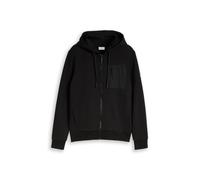 Tom Tailor - Hoodie Sweatjacke mit Brusttasche Black - Gr. - XL