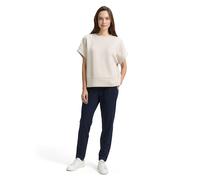 Tom Tailor Damen Stoffhose – Loose Fit mit Nadelstreifen, Jersey – Navy/Weiß – Gr. 40 L32
