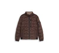 Tom Tailor - Hybrid Steppjacke mit verstaubarer Kapuze java dark brown - Gr. - M