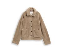 TOM TAILOR Jacke in Felloptik beige | S