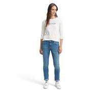 Tapered-fit-Jeans TOM TAILOR Gr. 28, Länge 30, blau (used mid stone) Damen Jeans Tapered (71412250-28)